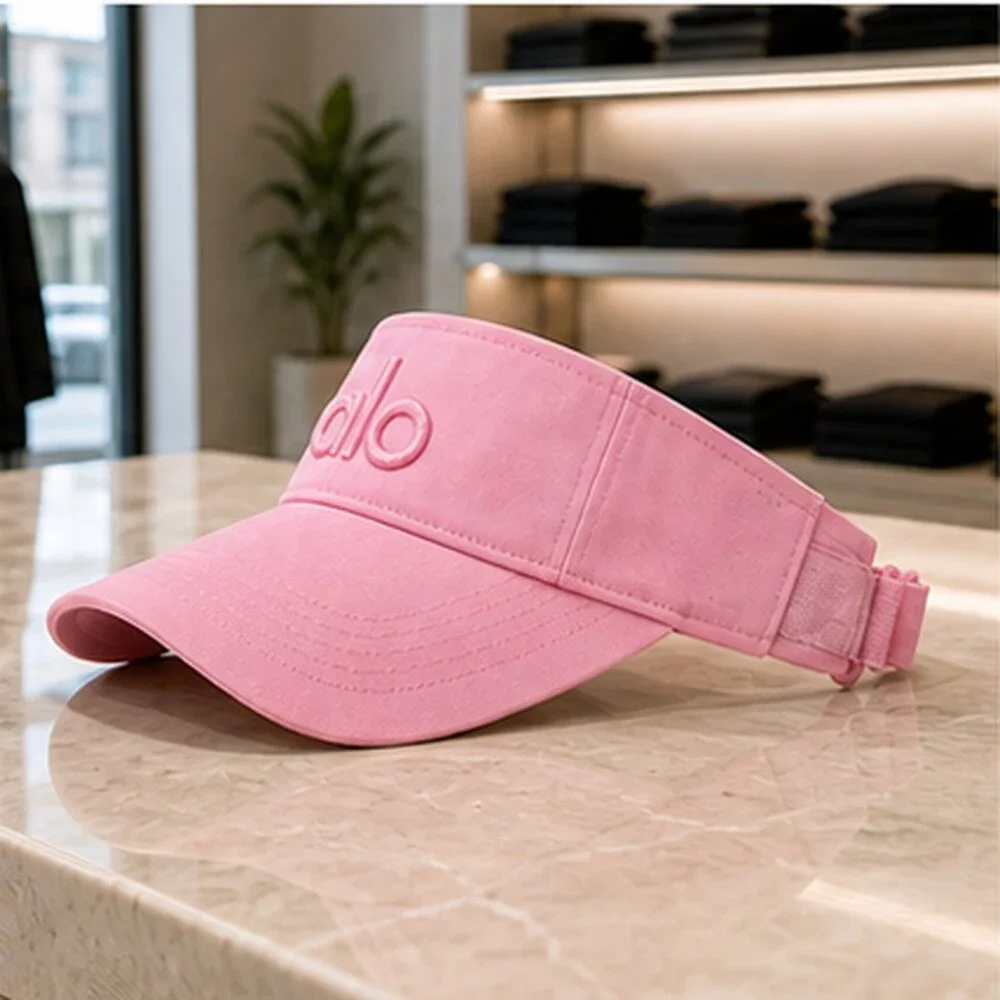 ALO Yoga Pink Active Open Top Visor Hat NWT